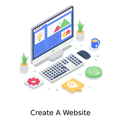design of create a website, infographic website