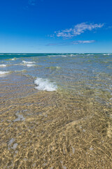 Sticker - Grenen, Skagerrak, northernmost point of Denmark, where North Sea and Baltic Sea meet