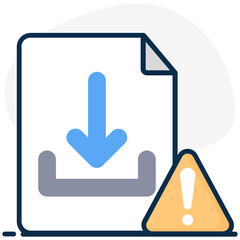 Wall Mural - 
Graphic art of download failed file, forbidden download
