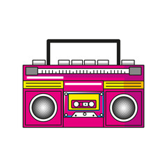 Wall Mural - pop art tape recorder detailed style icon vector design