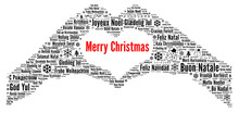 Merry Christmas In Different Languages Word Cloud 