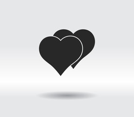 Wall Mural - Heart Icon, vector illustration. Flat design