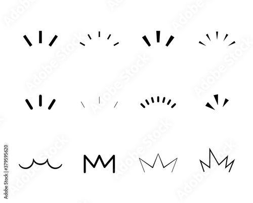 Cuadros en Lienzo 気づき、注目マークのセット/ポイント/集中/驚き/飾り/装飾/びっくり/驚き