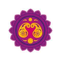 Sticker - Isolated mandala detailed style icon vector design