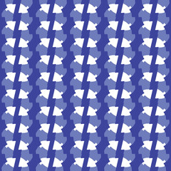 Vector seamless pattern texture background with geometric shapes, colored in blue, white colors.