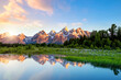 © f11photo - The Teton range at Schwabacher's Landing in Grand Teton National Park, WY