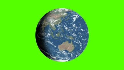 planet earth from space. night to day animation. realistic world globe spinning slowly animation at 