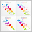 © Pure Imagination - Colorful timeline infographic template with 5 steps on gray background, vector illustration