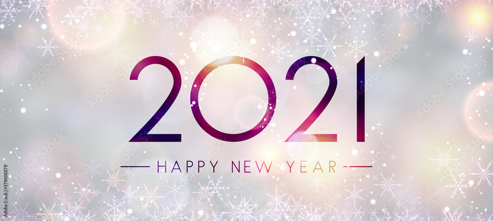 2021 happy new year sign on misted glass. - obrazy, fototapety, plakaty 