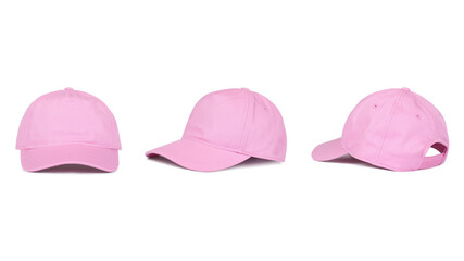 Pink baseball caps