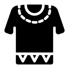 Canvas Print - 
A traditional afircn women shirt icon
