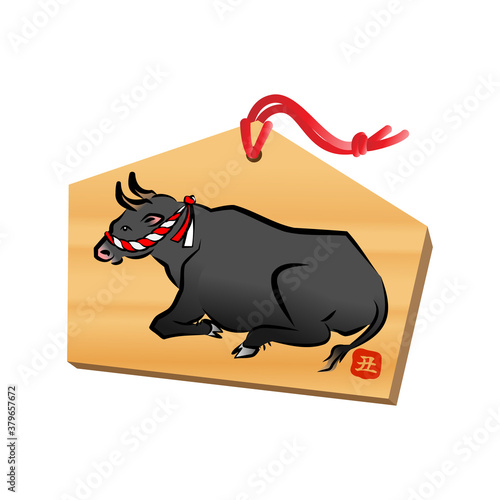 紅白の手綱をつけた黒い牛の絵馬 Buy This Stock Vector And Explore Similar Vectors At Adobe Stock Adobe Stock