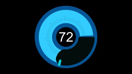 Wall Mural - Animated speed meter with scale up to 250 points represented with whole numbers.