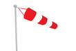 Red and white windsock. vector