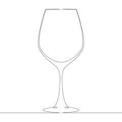 Wall Mural - glass bowl goblet for alcoholic drinks and wine