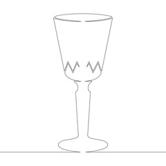 Wall Mural - glass bowl goblet for alcoholic drinks and wine