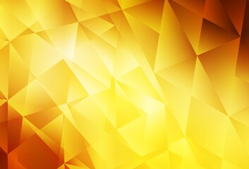 Light Orange vector polygonal pattern.