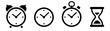 Clock icon. Time icons set. Stopwatch icon. Vector