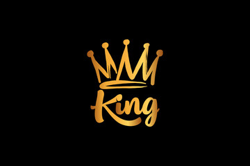 hand drawn crown logo design