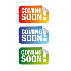 Wall Mural - Coming Soon label tag vector