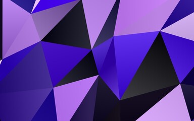 Light Purple vector abstract polygonal cover. A sample with polygonal shapes. Completely new template for your business design.