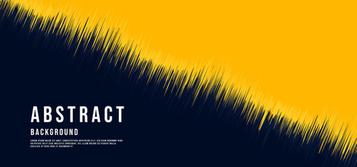 Wall Mural - abstract half background yellow and black line wavy pattern design
