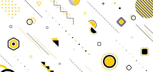 Wall Mural - geometric element design memphis style minimal pattern flow
