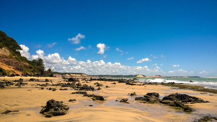 Wall Mural - Shot of the beautiful and paradisiac Praia de Amor close to Pipa in Brazil.