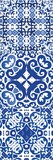 Fototapeta Kuchnia - Portuguese ornamental azulejo ceramic.