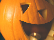 Scary Halloween Jack O' Lantern