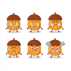 Sticker - Walnuts cartoon character with various angry expressions