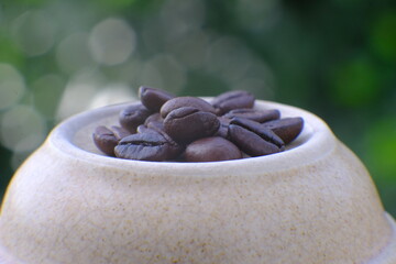 Canvas Print - coffee beans in a cup