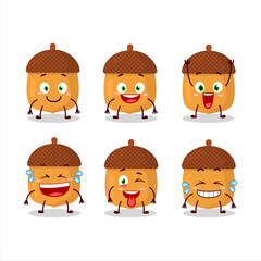 Sticker - Cartoon character of walnuts with smile expression