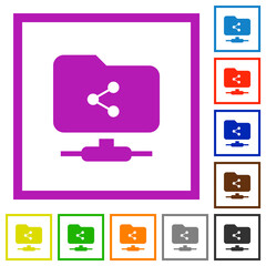 Sticker - FTP share flat framed icons