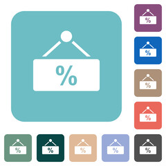 Poster - hanging discount table rounded square flat icons