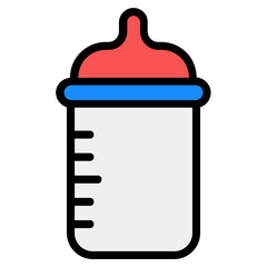 Canvas Print - 
Baby feeder flat icon, milk bottle
