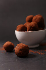 Sticker - chocolate truffle with cocoa