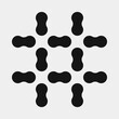 © vector_master - Abstract Cross Pattern Dots Logo generative computational art illustration