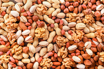 Canvas Print - Mixed nuts background
