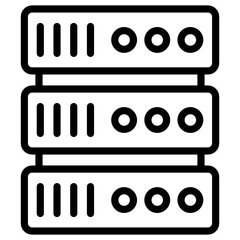 Wall Mural - 
Flat design of data server rack icon
