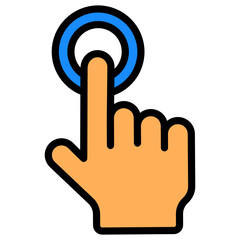 Wall Mural - 
Modern technology icon of finger tap, interactive vector 
