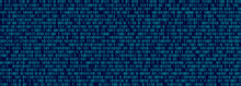 Binary Computer Code. Blue Matrix Of Zeros And Ones. Abstract Digital Background. Vector Illustration.