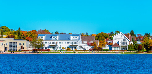 Wall Mural - Sturgeon Bay Town canal view in Door County of Wisconsin