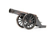 © Panupong - Ancient cannon on wheels isolated on white background.