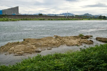 Poster - The view of Kiso river in Japan.