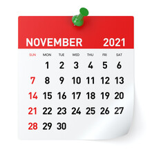 November 2021 - Calendar