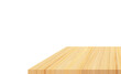 © saranyoo - Empty top wood table isolated on white background used for display or montage your products