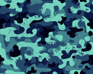 Wall Mural - Seamless trashy camouflage vector repeat pattern 