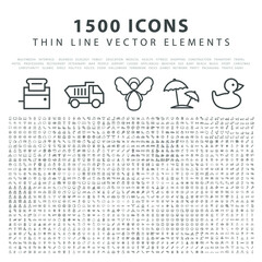 Wall Mural - set of high quality universal icons on with background . isolated vector elements