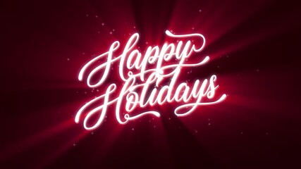 Wall Mural - happy holidays background reveal animation/ 4k animation of a beautiful happy new year's eve backgro